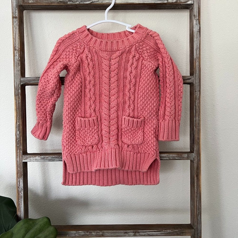 Over the Waist Pink Sweater
